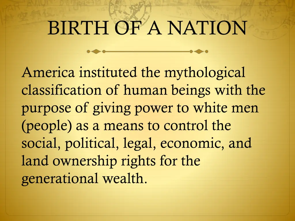 birth of a nation