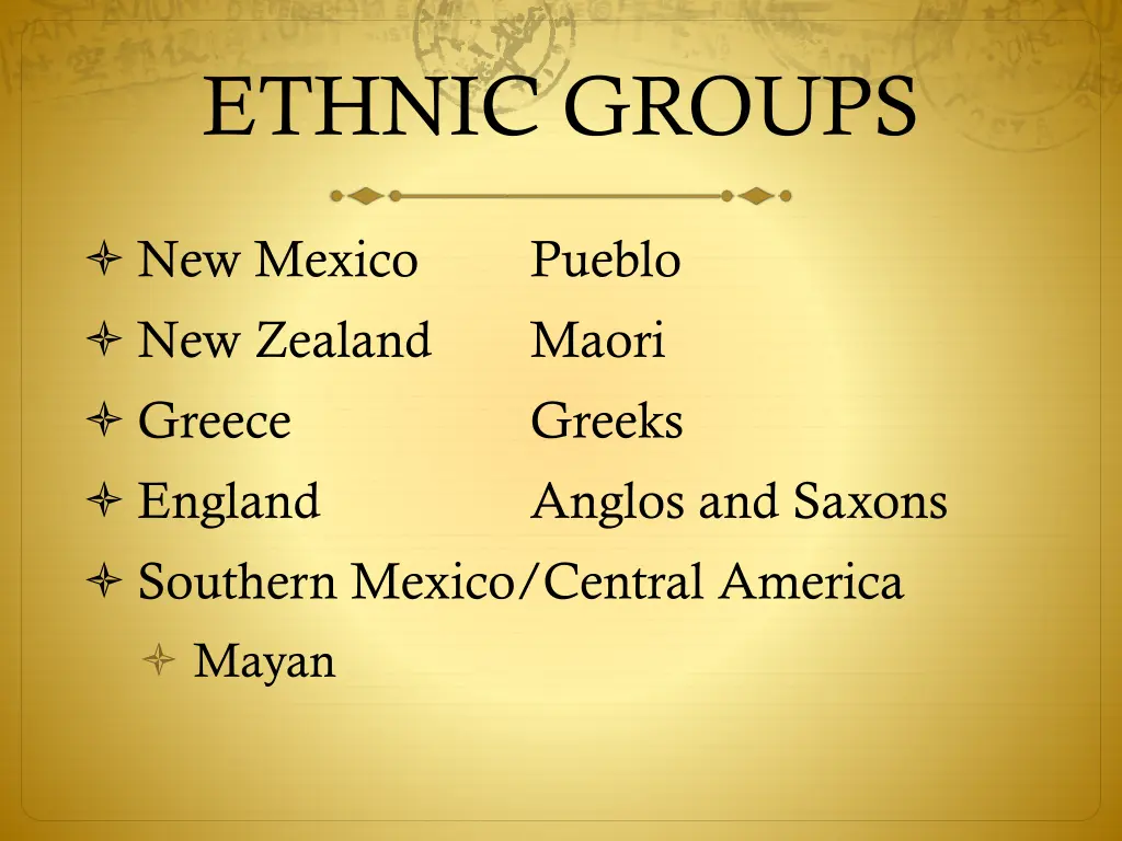 ethnic groups