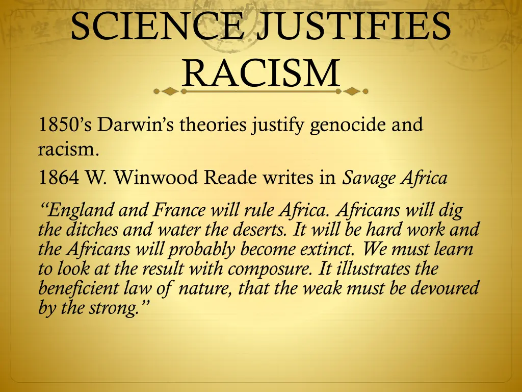 science justifies racism