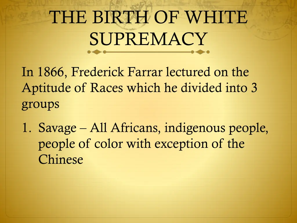 the birth of white supremacy