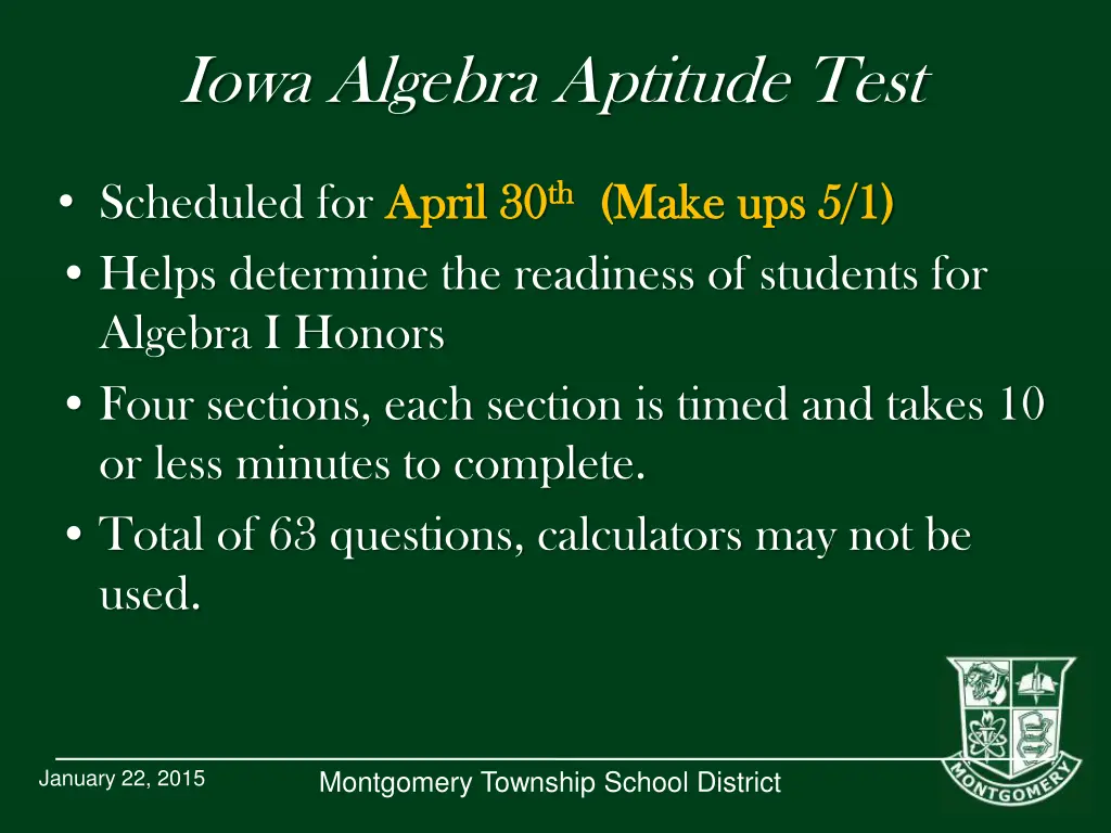 iowa algebra aptitude test