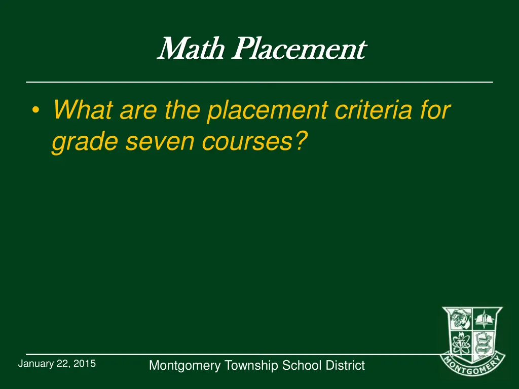 math placement math placement