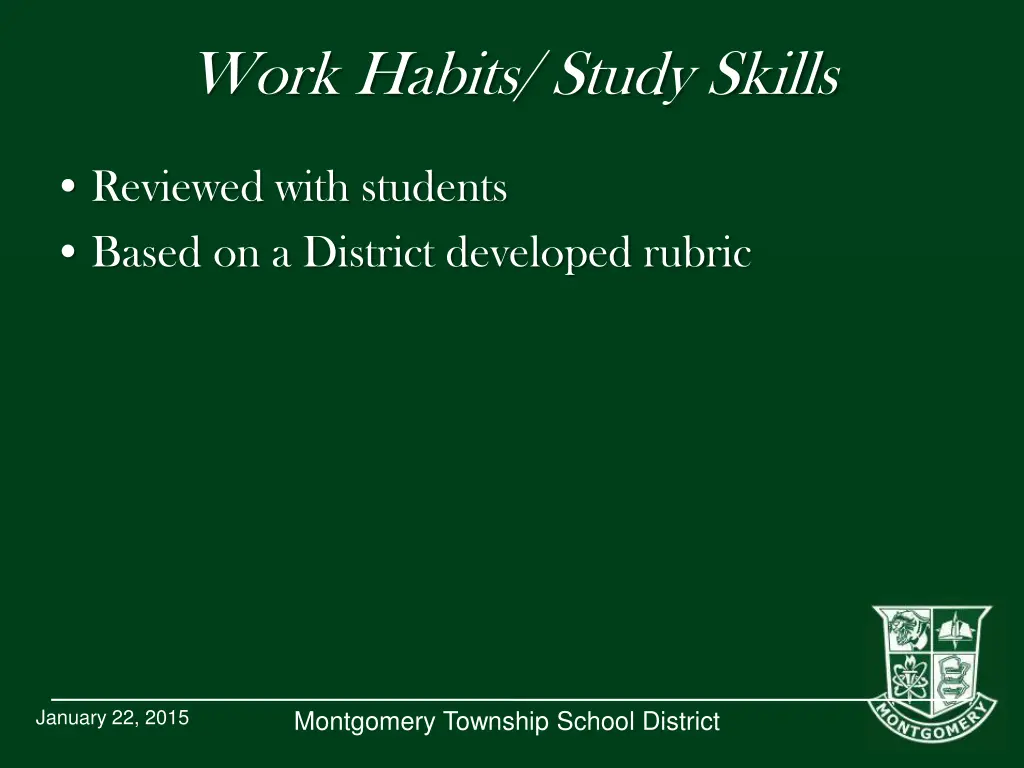 work habits study skills