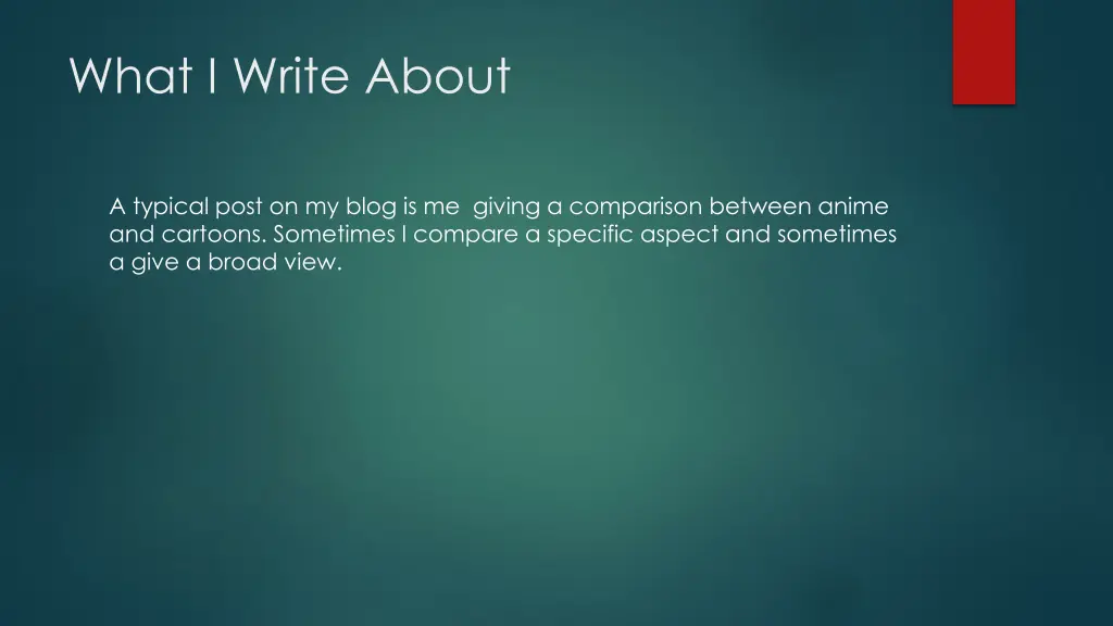 what i write about