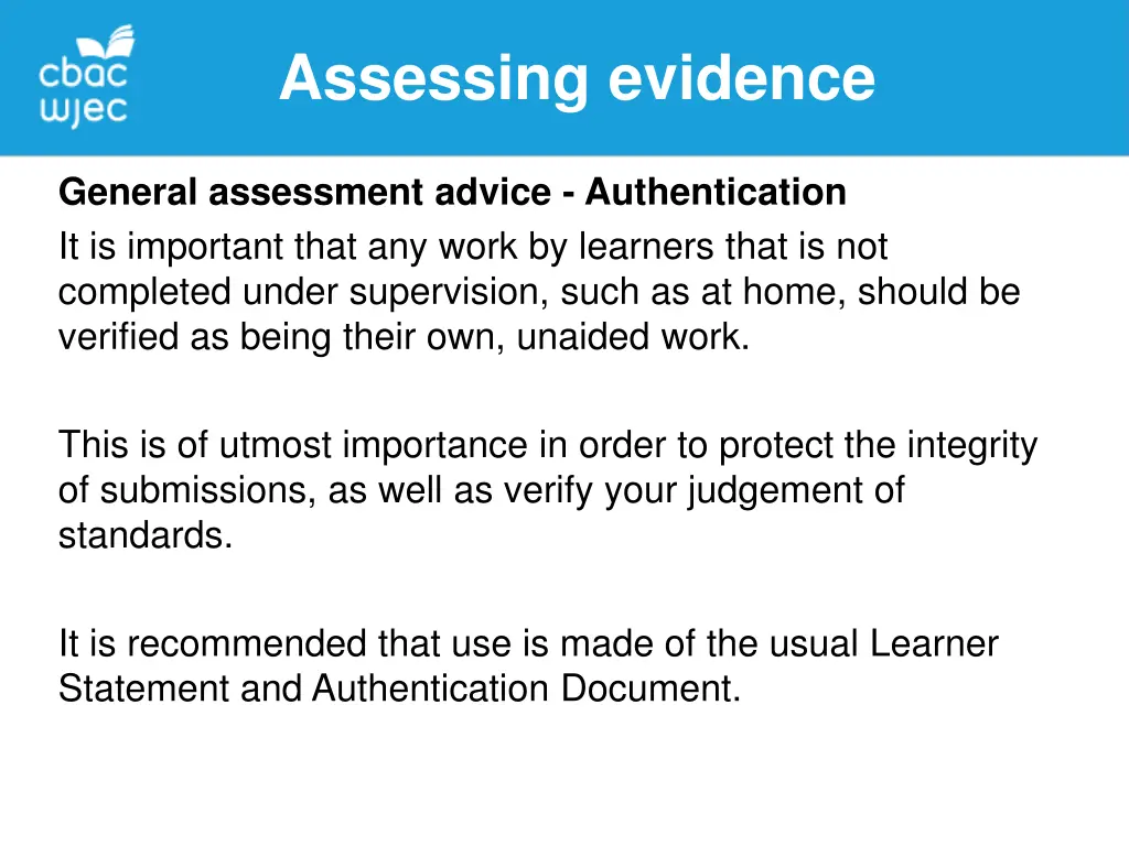 assessing evidence 1