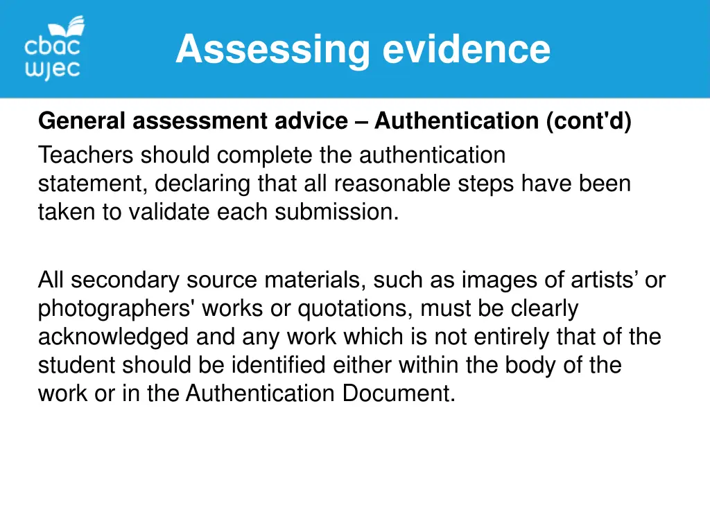 assessing evidence 2