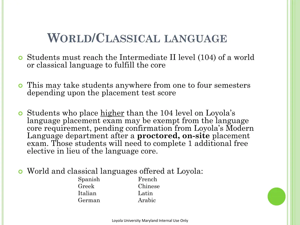 w orld c lassical language