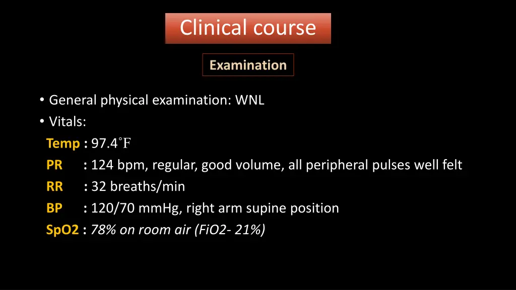 clinical course