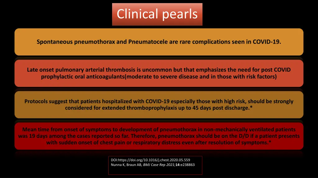 clinical pearls