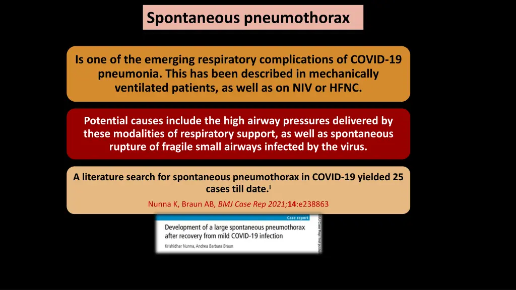 spontaneous pneumothorax