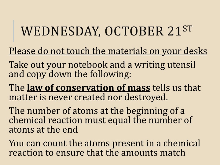 wednesday october 21 st