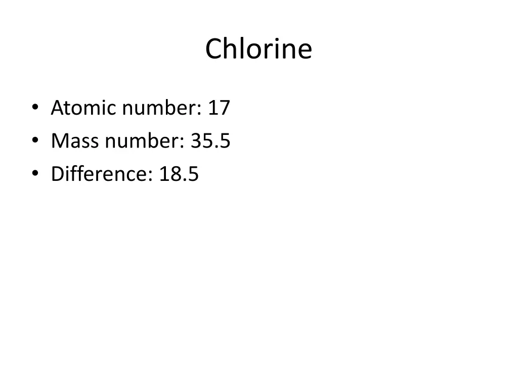chlorine