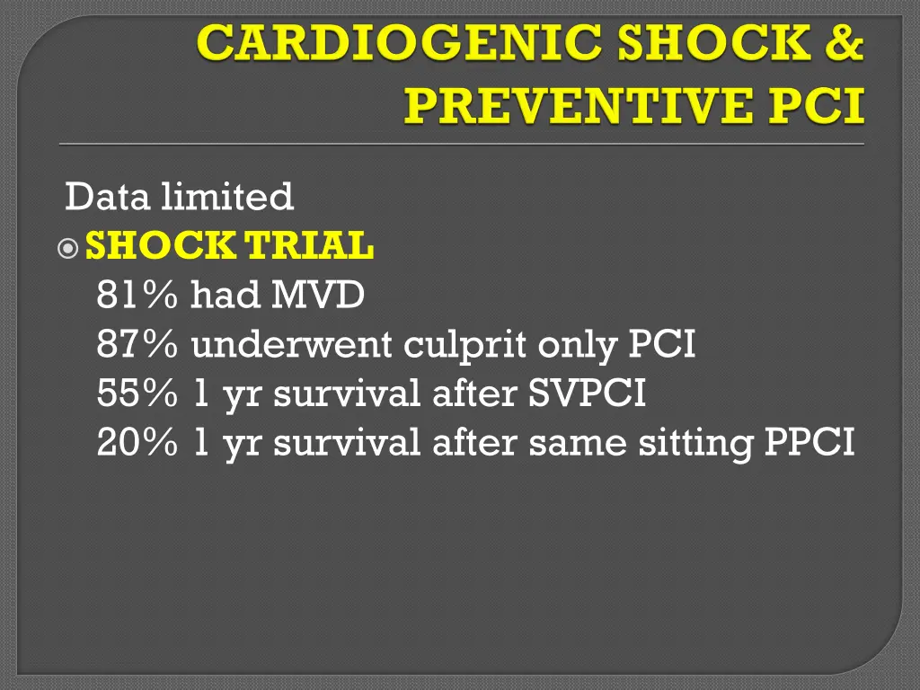 data limited shock trial 81 had mvd 87 underwent