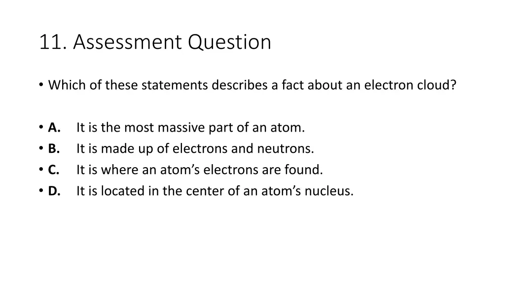 11 assessment question