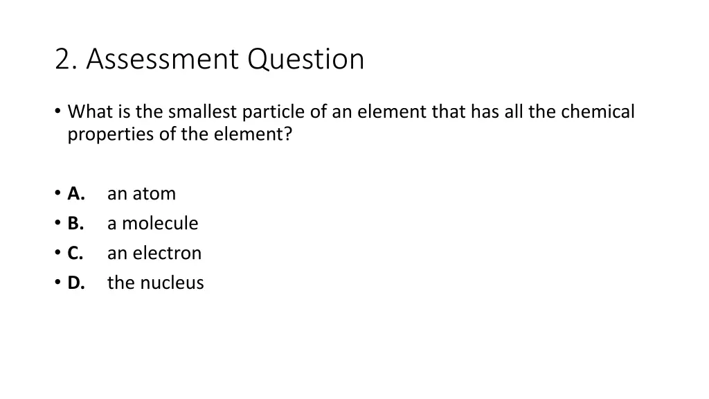 2 assessment question