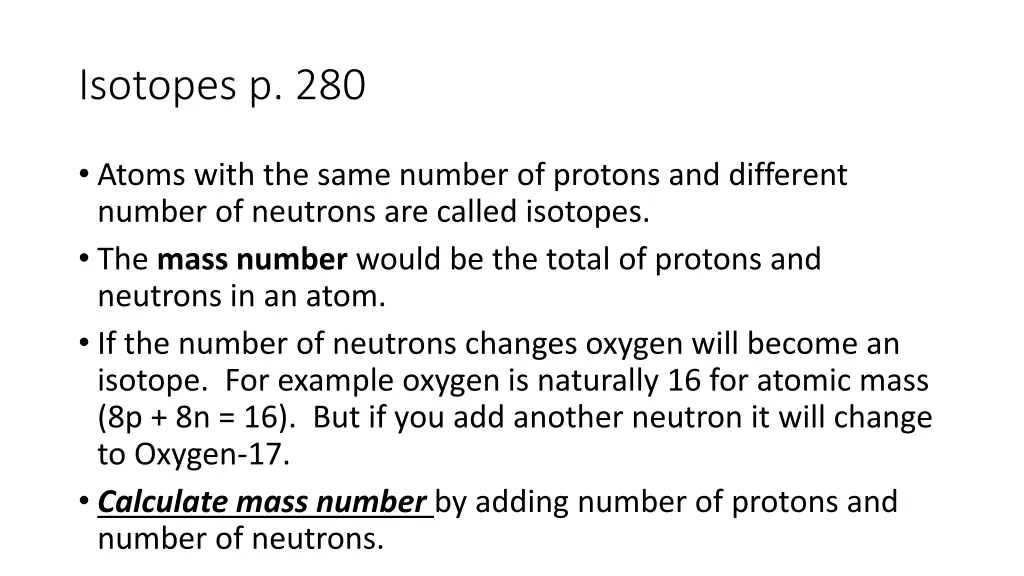 isotopes p 280