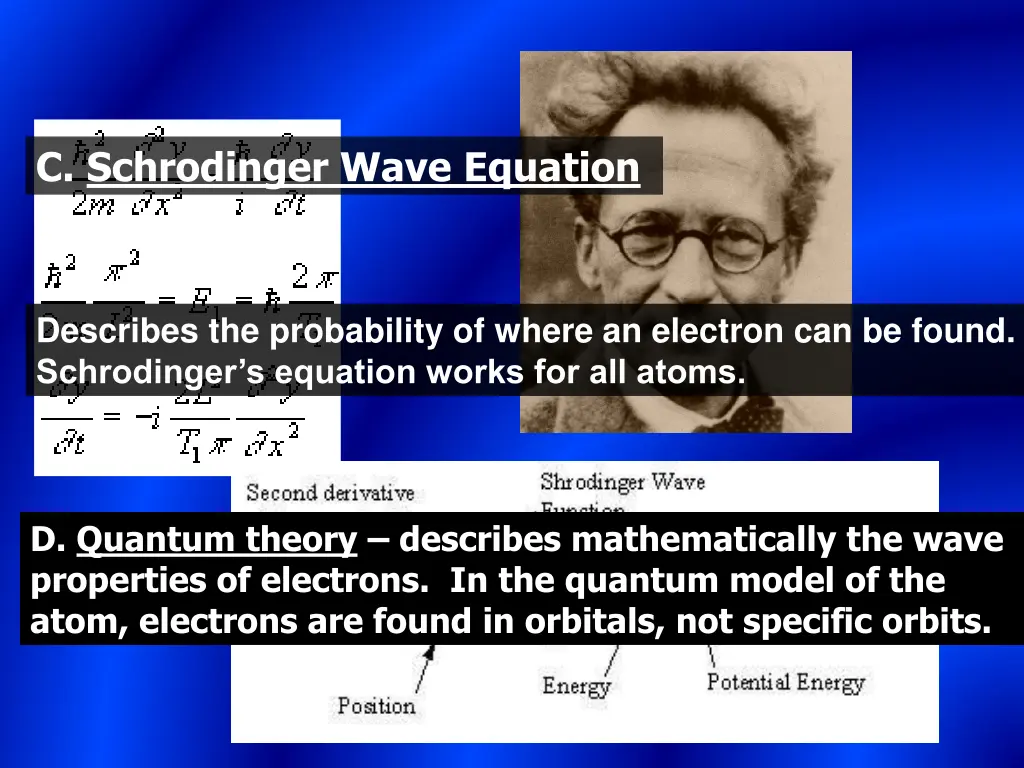 c schrodinger wave equation