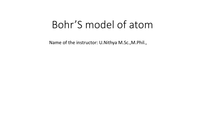 bohr s model of atom
