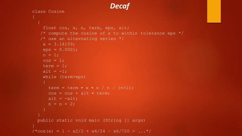 decaf