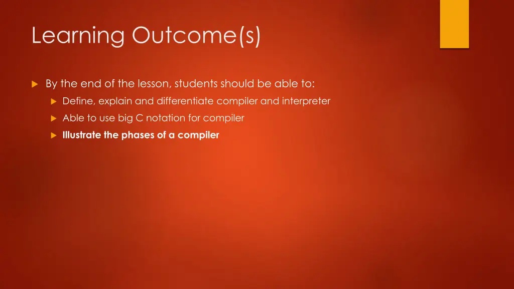 learning outcome s