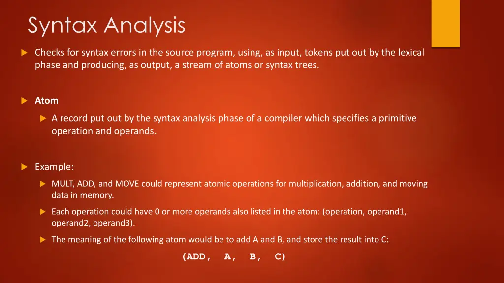 syntax analysis