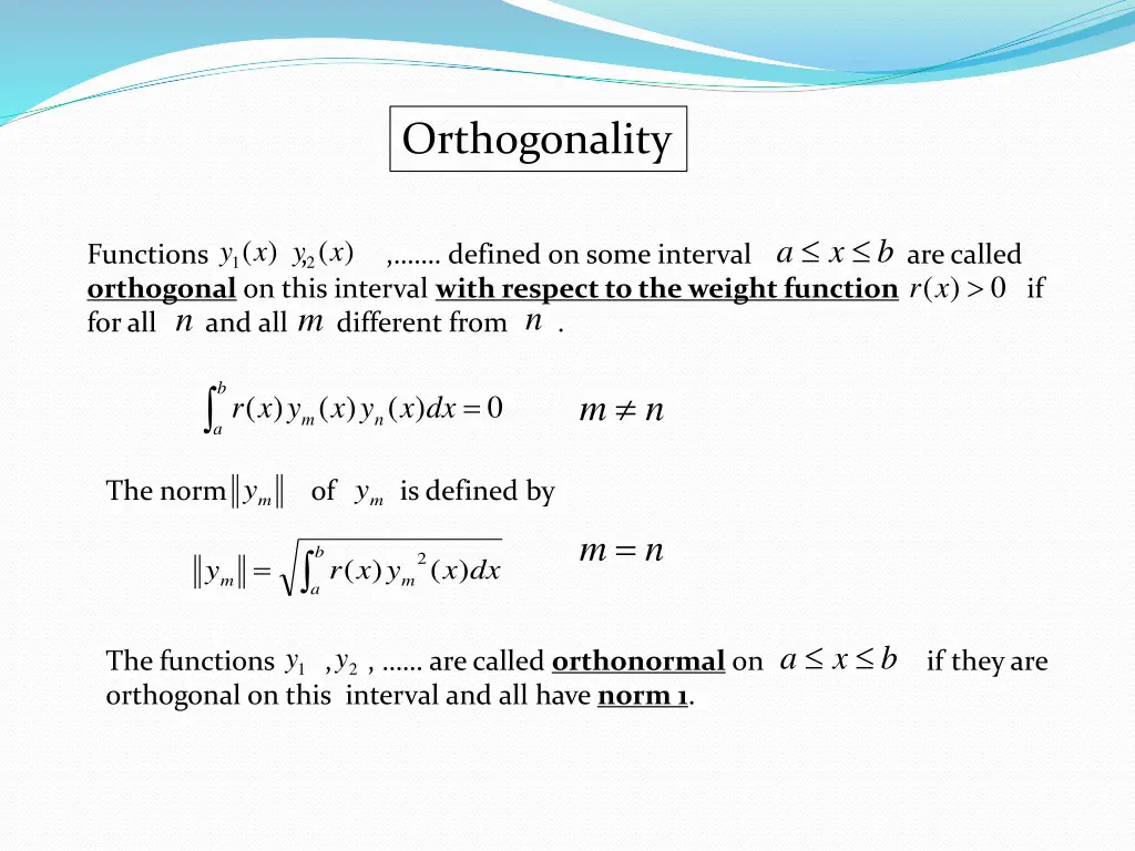 orthogonality
