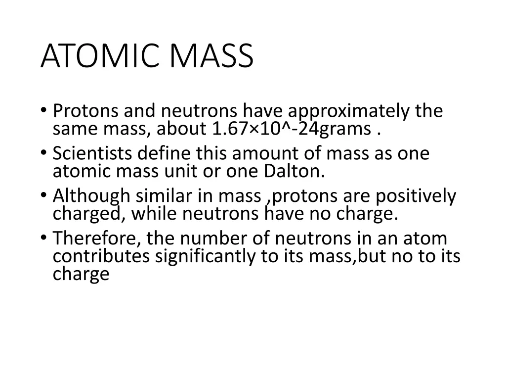 atomic mass