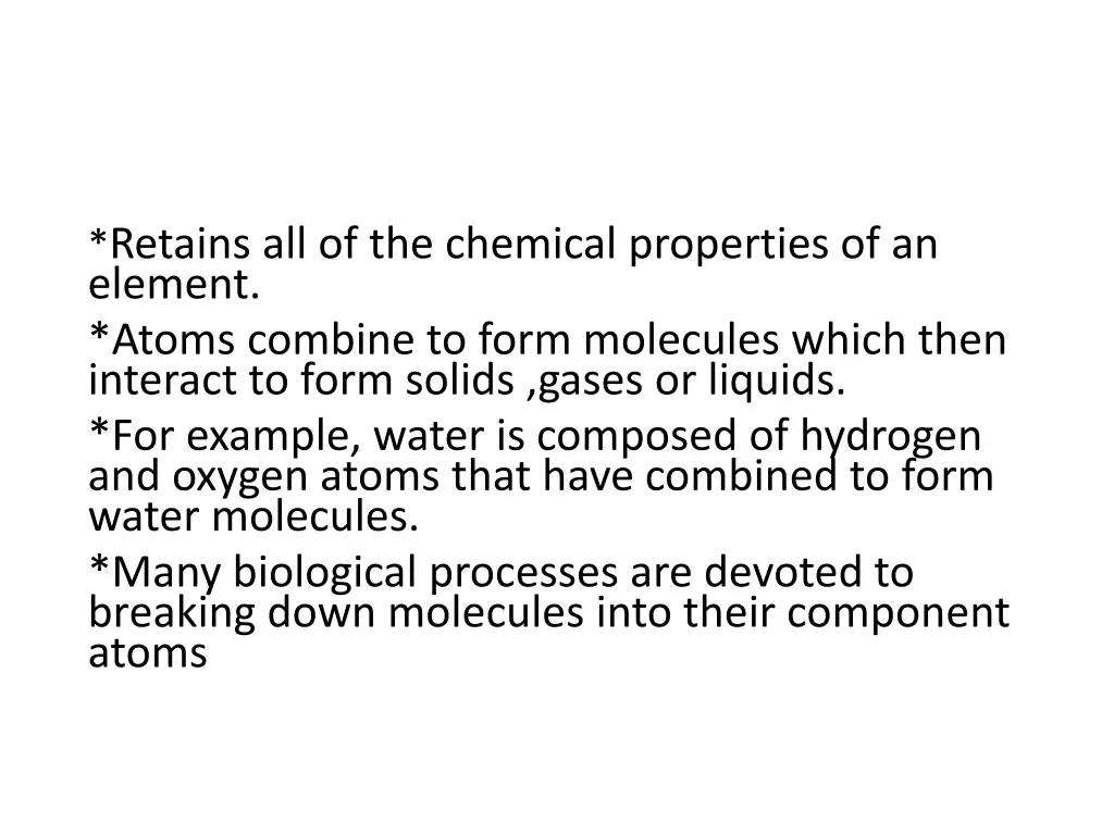 retains all of the chemical properties