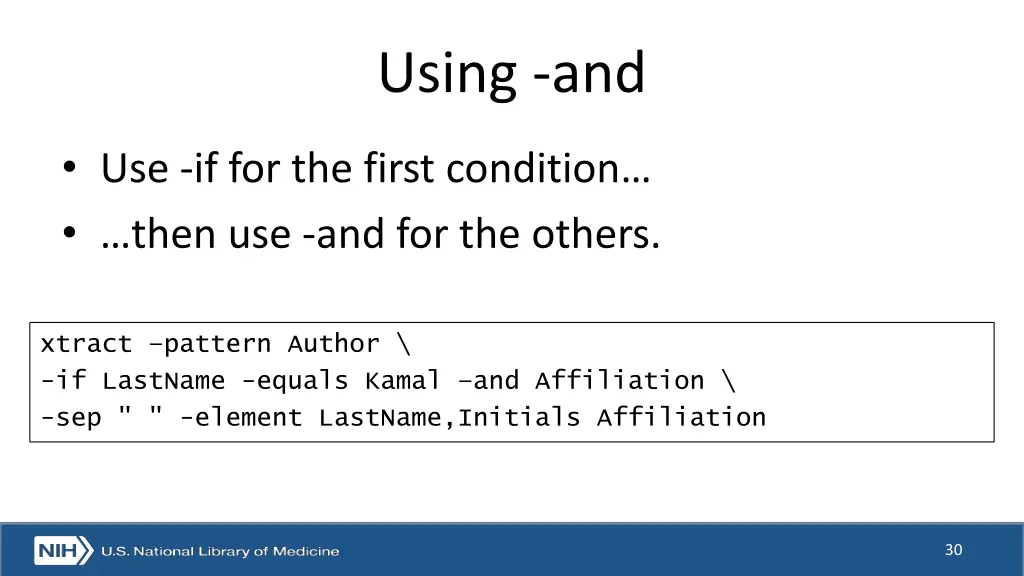 using and