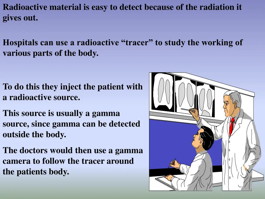 radioactive material is easy to detect because