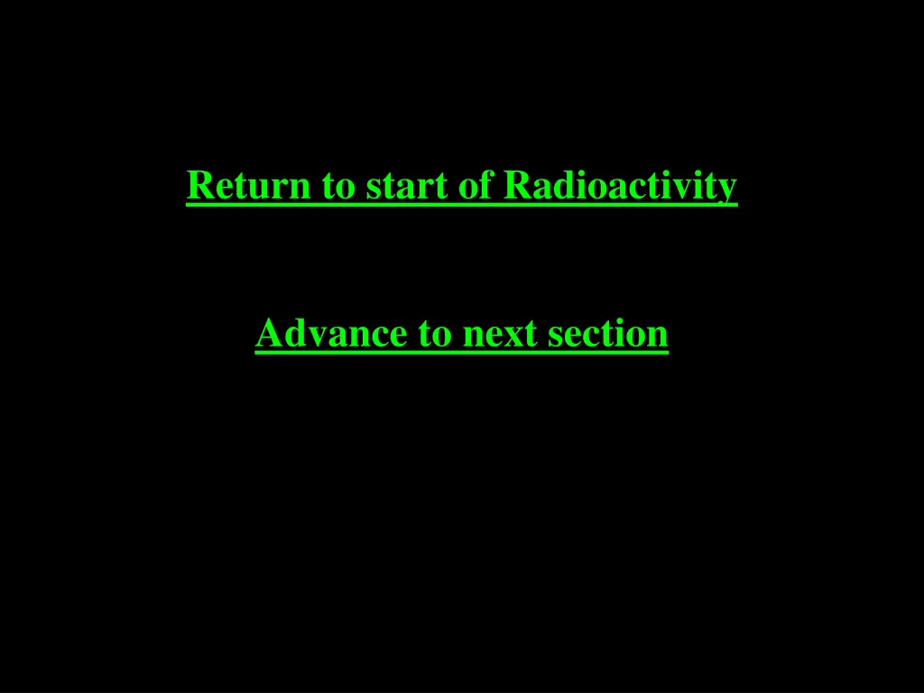 return to start of radioactivity 4