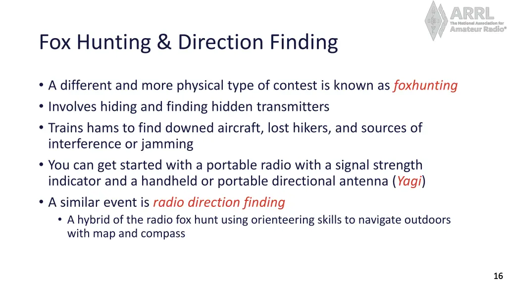 fox hunting direction finding