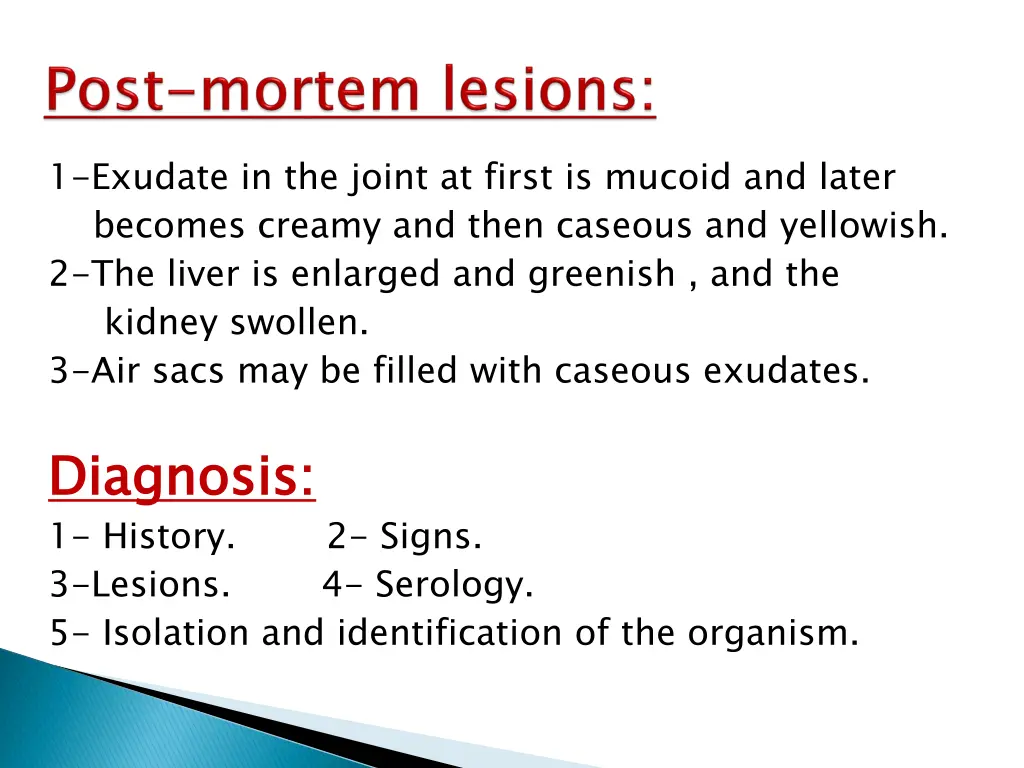 1 exudate in the joint at first is mucoid