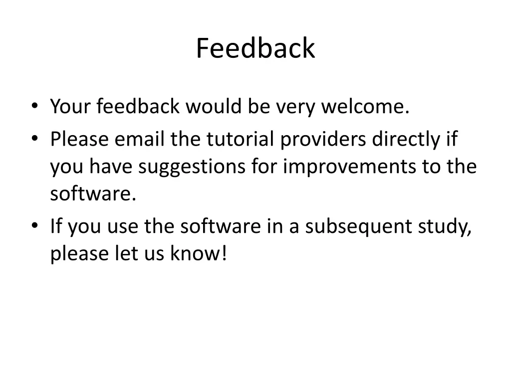 feedback