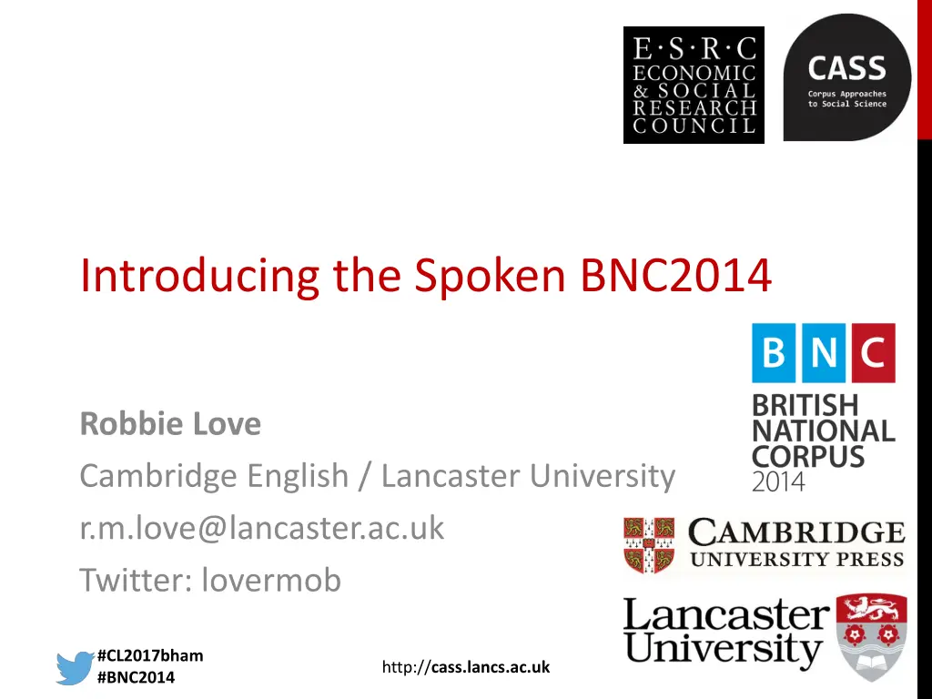 introducing the spoken bnc2014