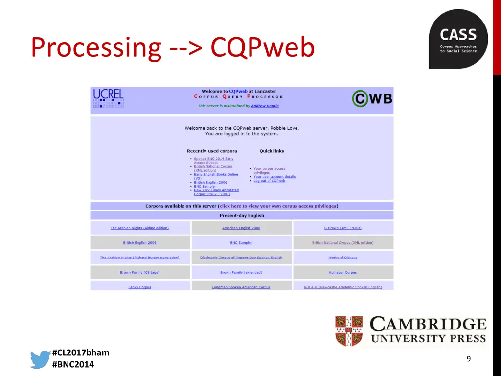 processing cqpweb