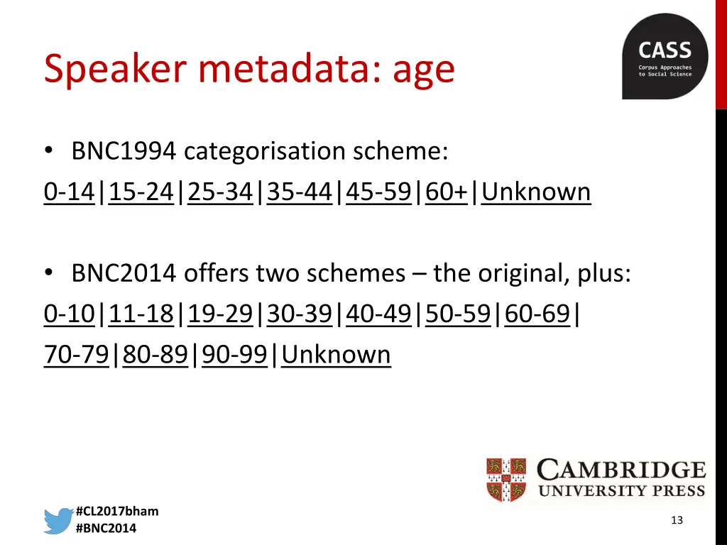 speaker metadata age