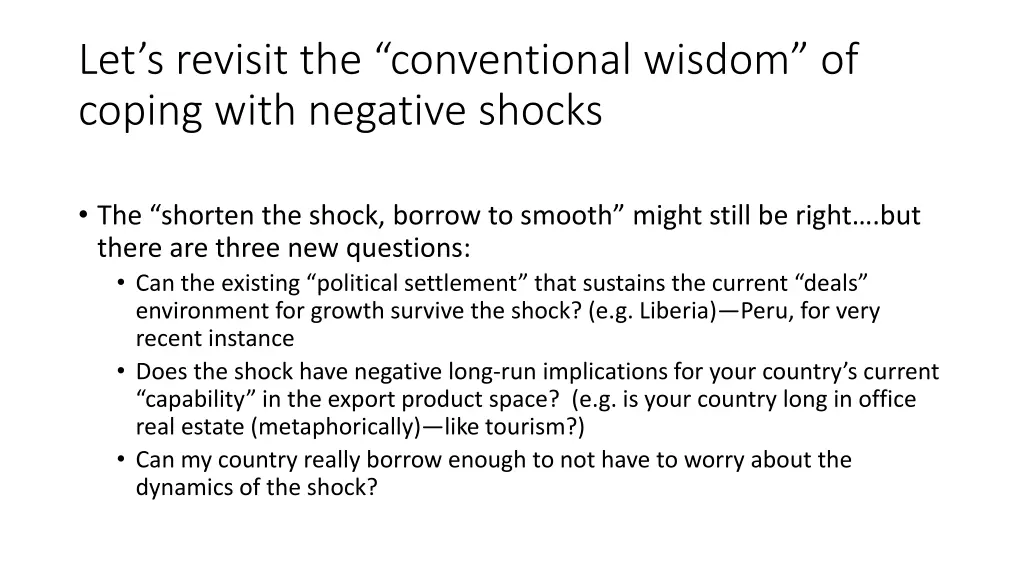let s revisit the conventional wisdom of coping