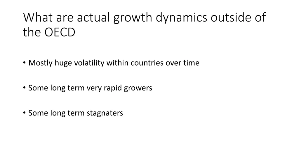 what are actual growth dynamics outside