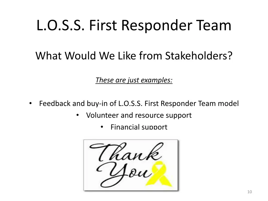 l o s s first responder team 6