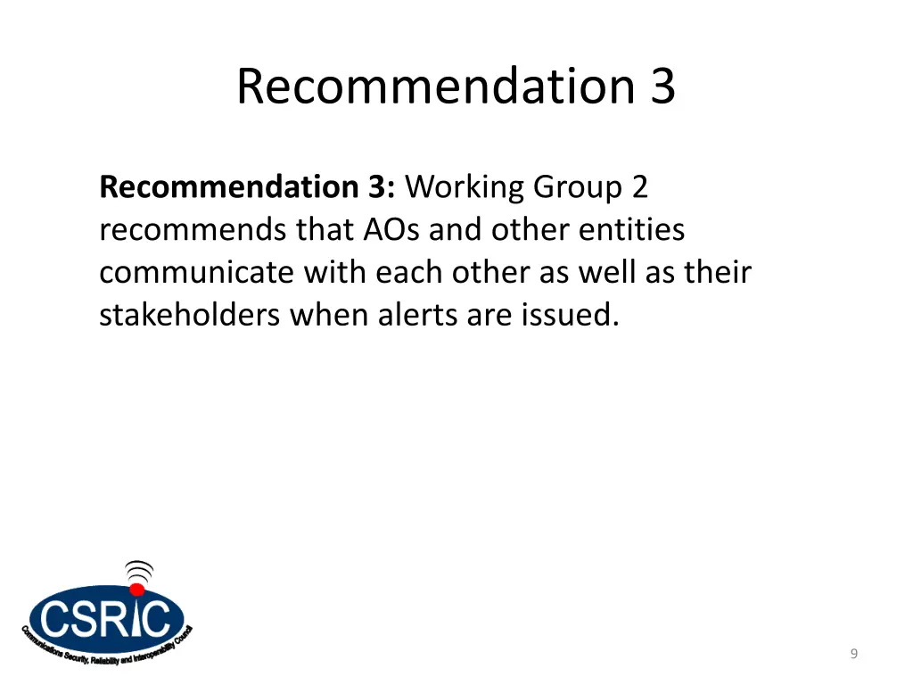 recommendation 3