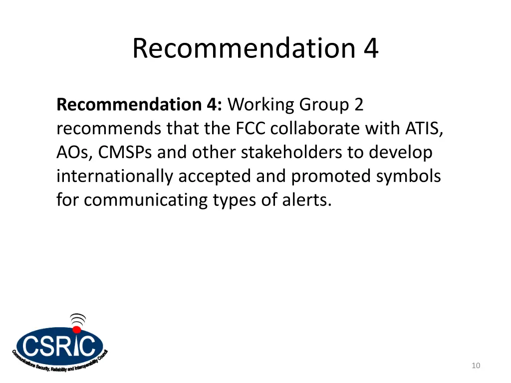 recommendation 4