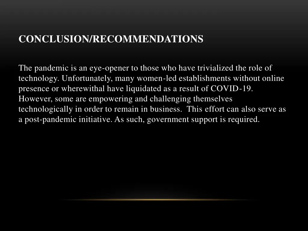 conclusion recommendations