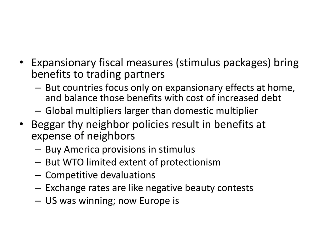 expansionary fiscal measures stimulus packages