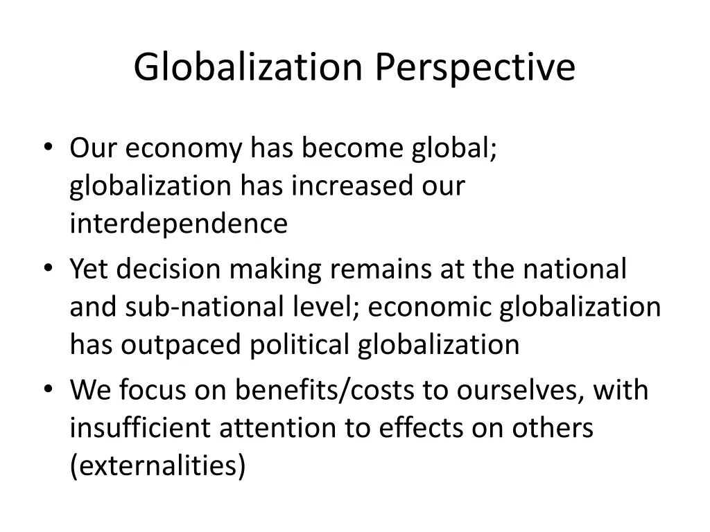 globalization perspective