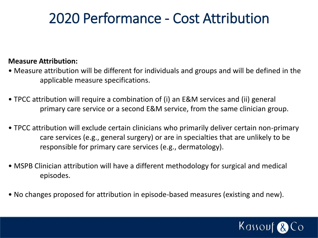 2020 performance 2020 performance cost attribution