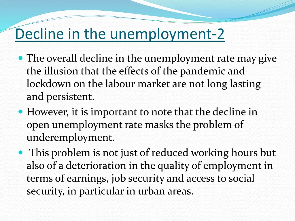 decline in the unemployment 2