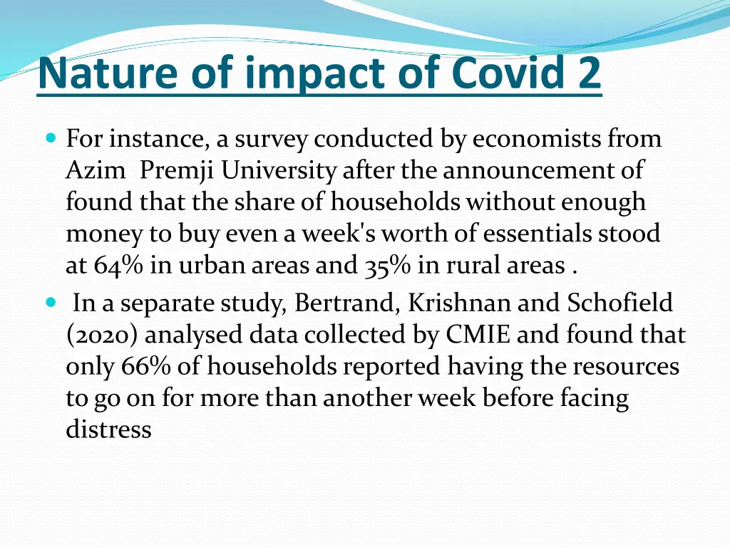 nature of impact of covid 2