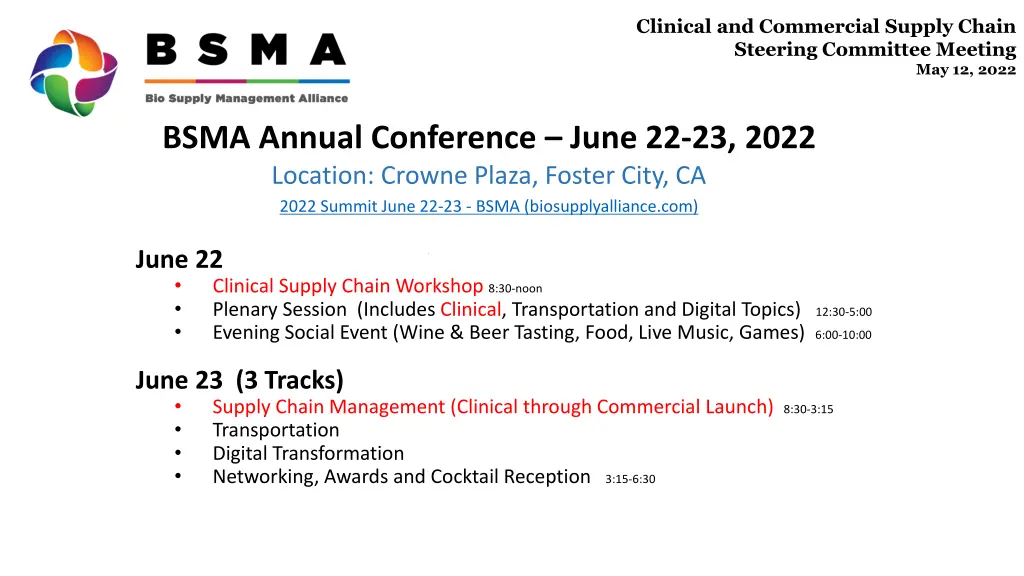 clinical and commercial supply chain steering 2