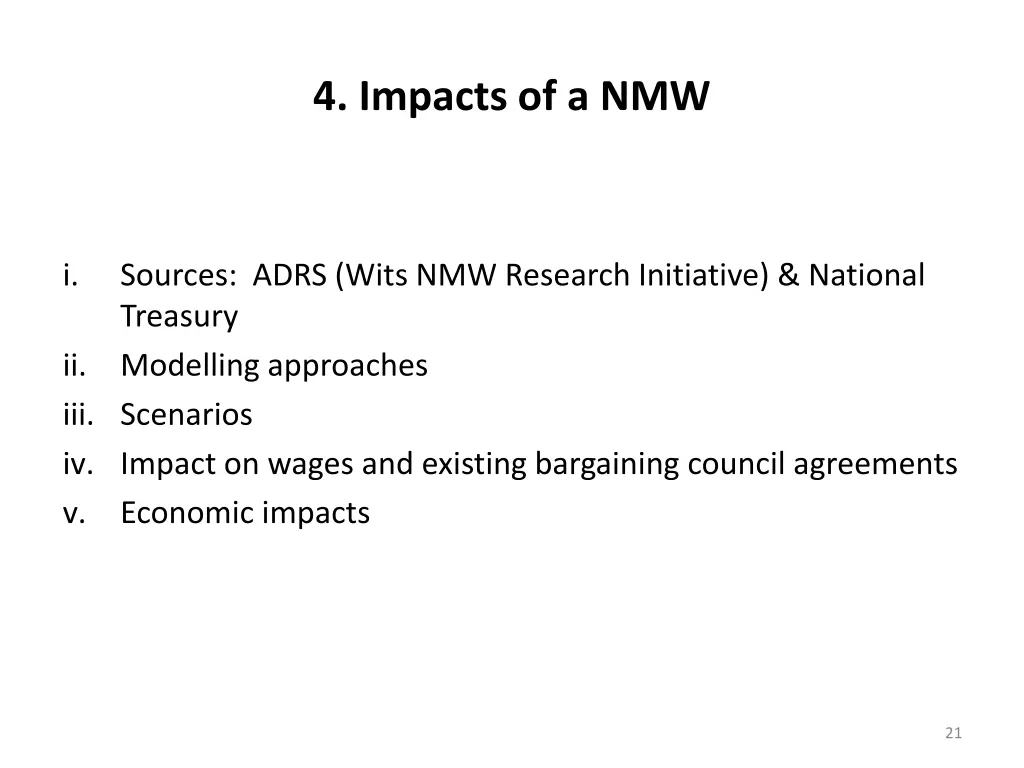 4 impacts of a nmw